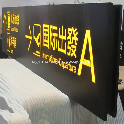Airport Directional LED Light Box Signage